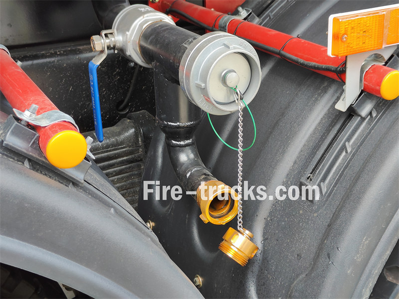 Fire hydrant pump in hose connector