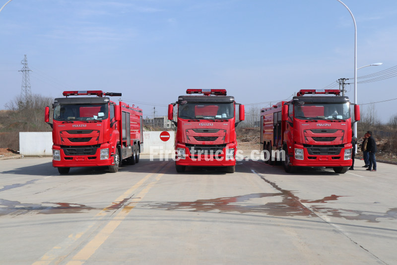 Philippines ISUZU GIGA Municipal Dry Powder Foam Fire Truck