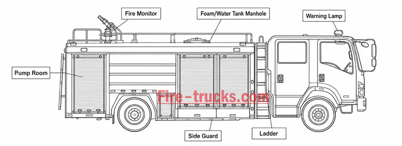 Foam Fire Truck Schematic Diagram Foam Fire Truck Schematic Diagram