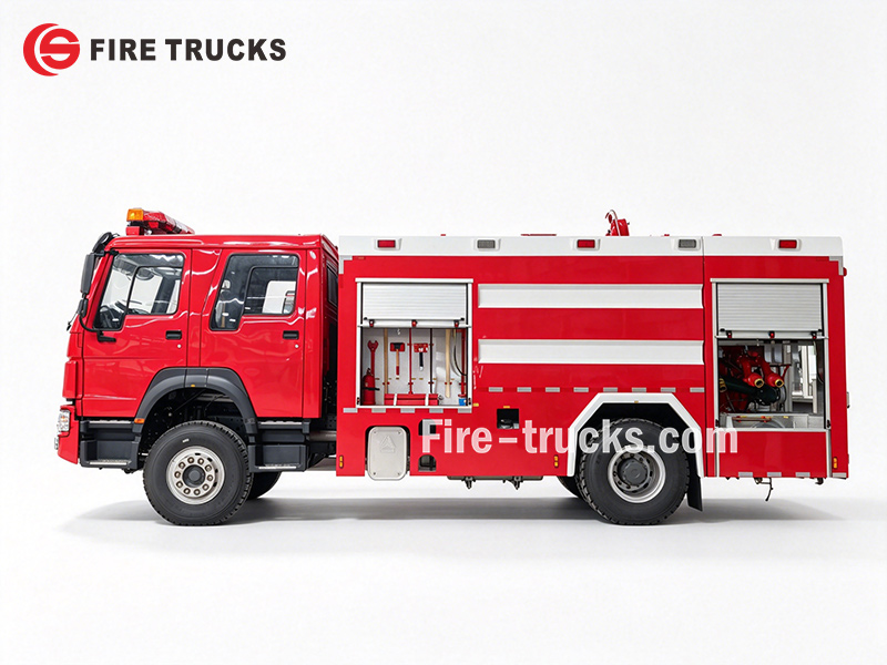 HOWO SITRAK 4x2 foam water fire truck with night lighting Philippines