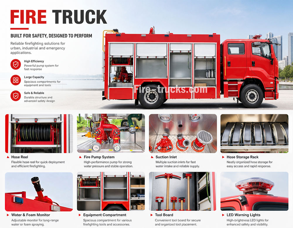 ISUZU GIGA 4x2 Official Fire Fighting Vehicle for Albania Industrial Fire