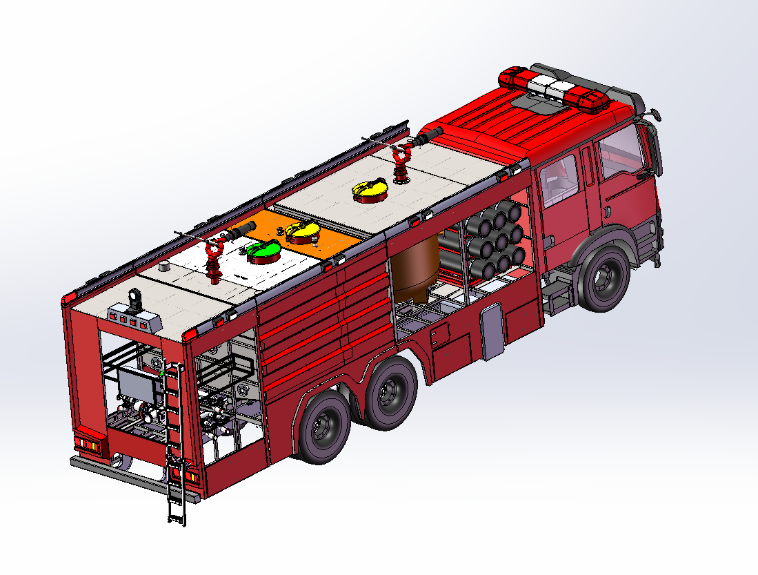 HOWO Foam Dry Powder Fire Engine technical drawing HOWO Foam Dry Powder Fire Engine technical drawing