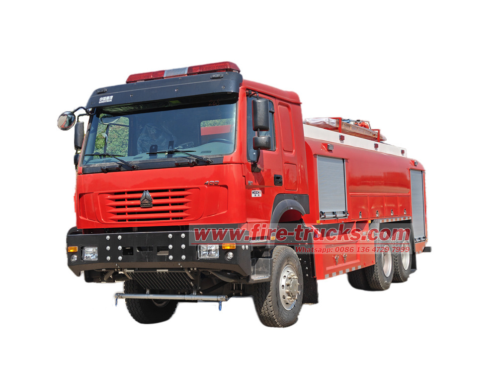 trak bomba lori tangki air enjin HOWO 6X6 400HP
